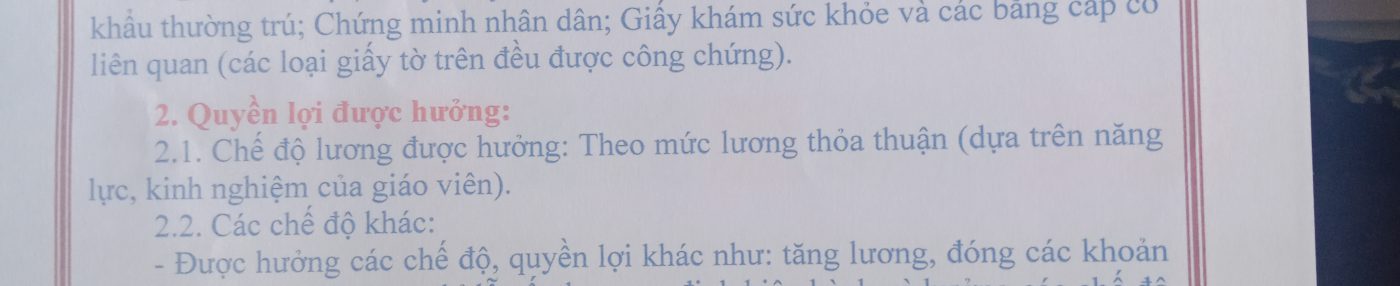 Thông báo tuyển dụng năm học 2020-2021